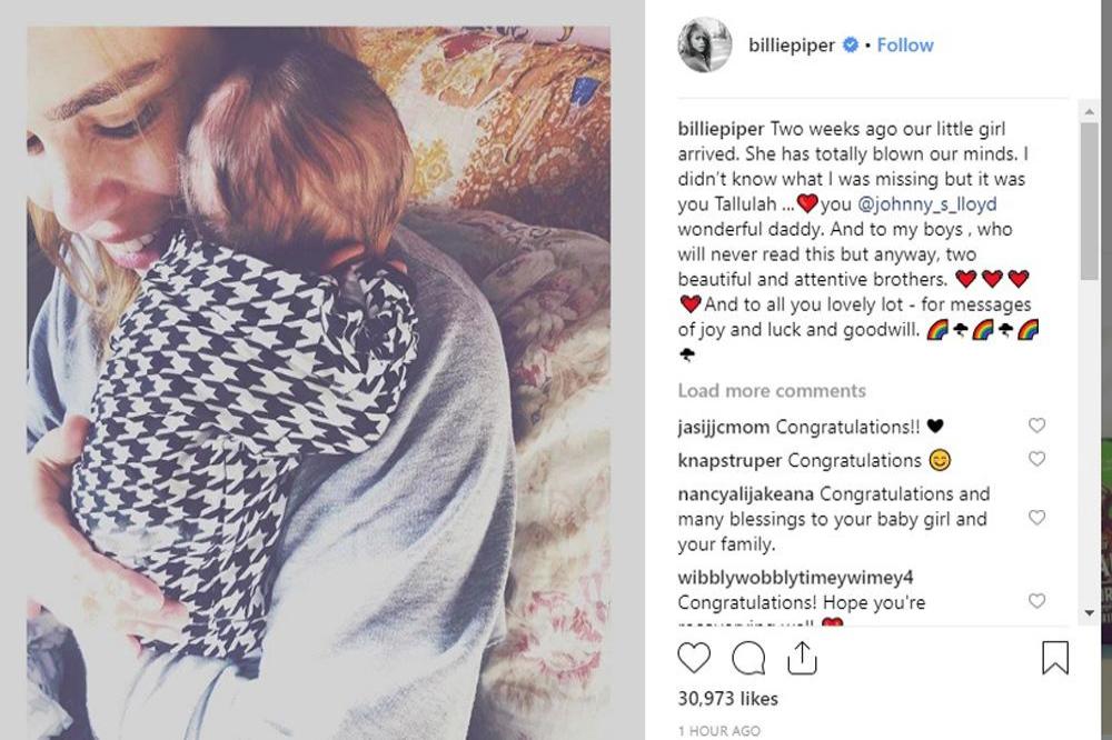 Billie Piper and Tallulah (c) Instagram