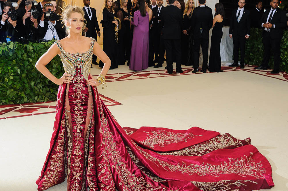 Blake Lively uses her 2018 Met Gala outfit to show her daughters who's boss