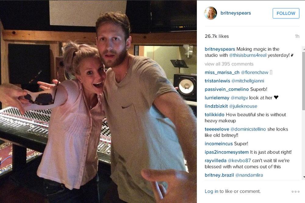 Britney in the studio with BURNS