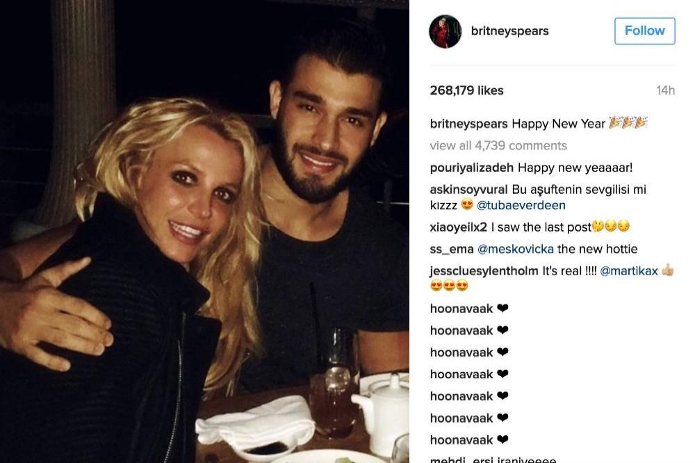 Britney Spears and Sam Asghari via Instagram