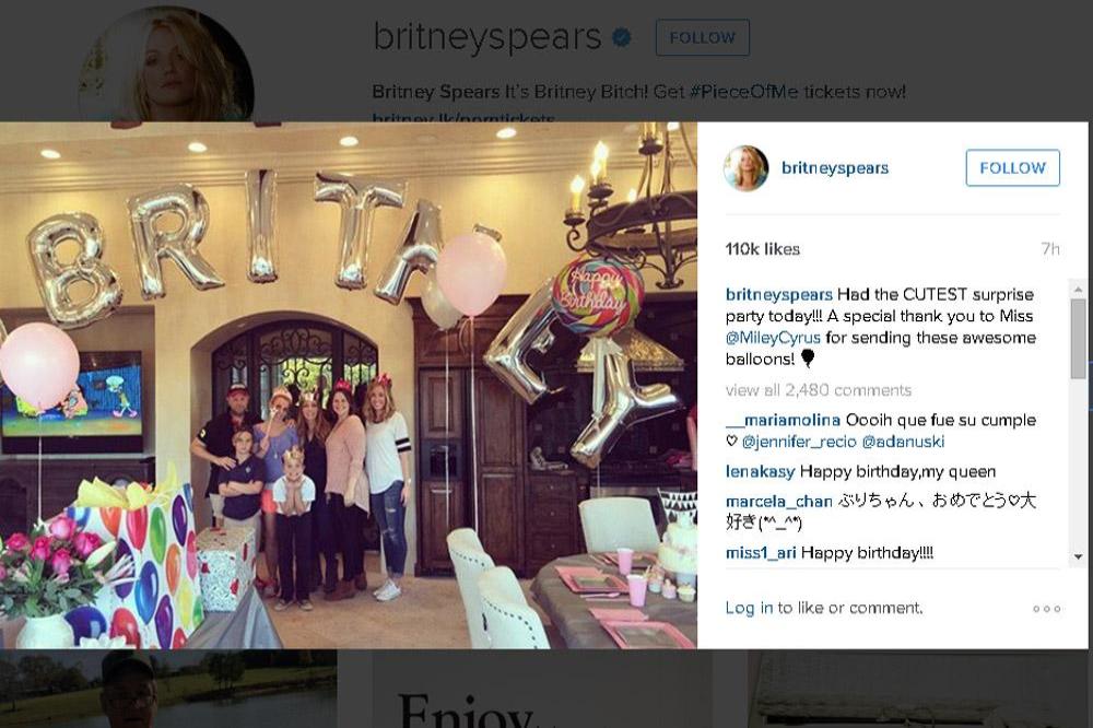 Britney Spears Instagram post