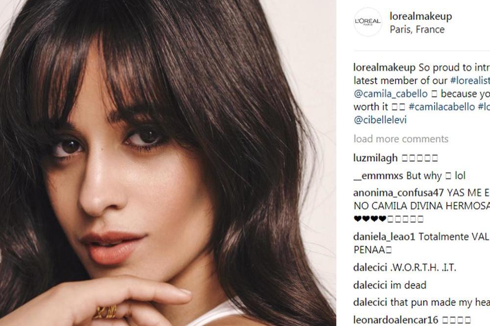 Camila Cabello  for L'Oreal Paris (c) Instagram