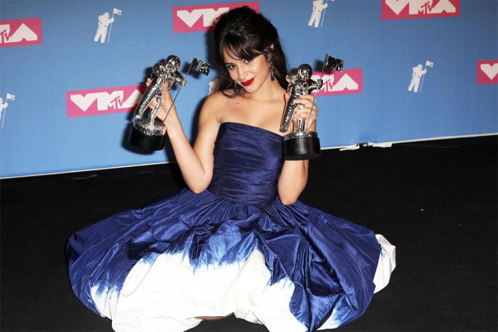 Camila Cabello with VMA trophies