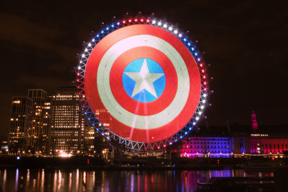 Captain America Shield on the London Eye