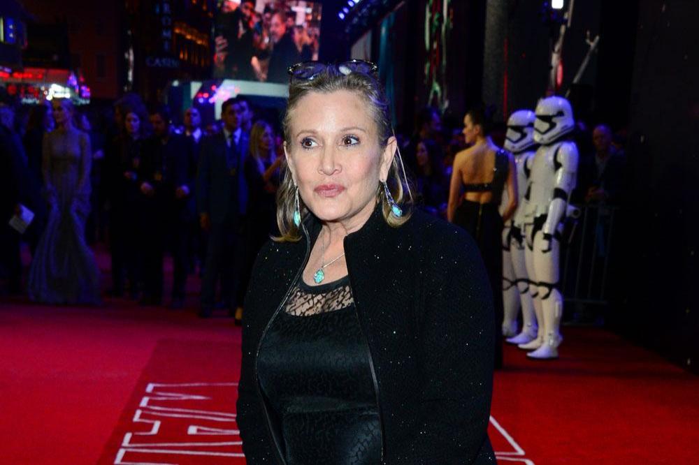 Carrie Fisher at the Star Wars: The Force Awakens European premiere