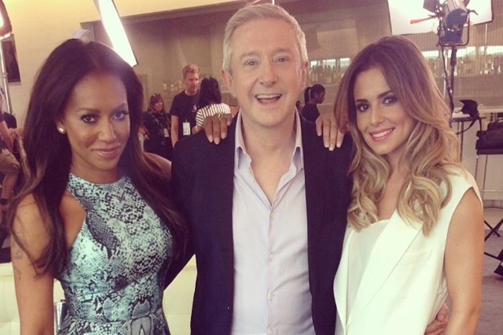 Mel B, Louis Walsh and Cheryl Tweedy at X Factor in 2014