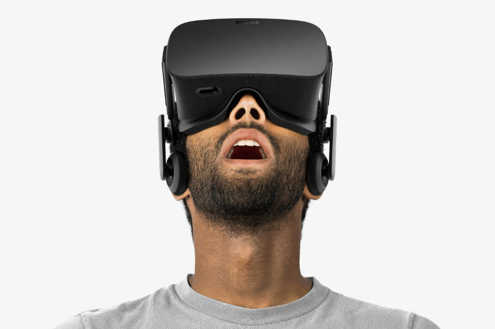 An Oculus virutal reality headset