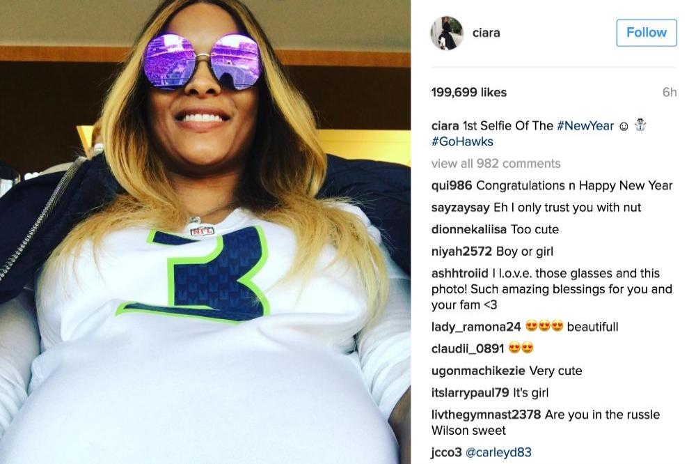 Ciara's baby bump via Instagram (c)