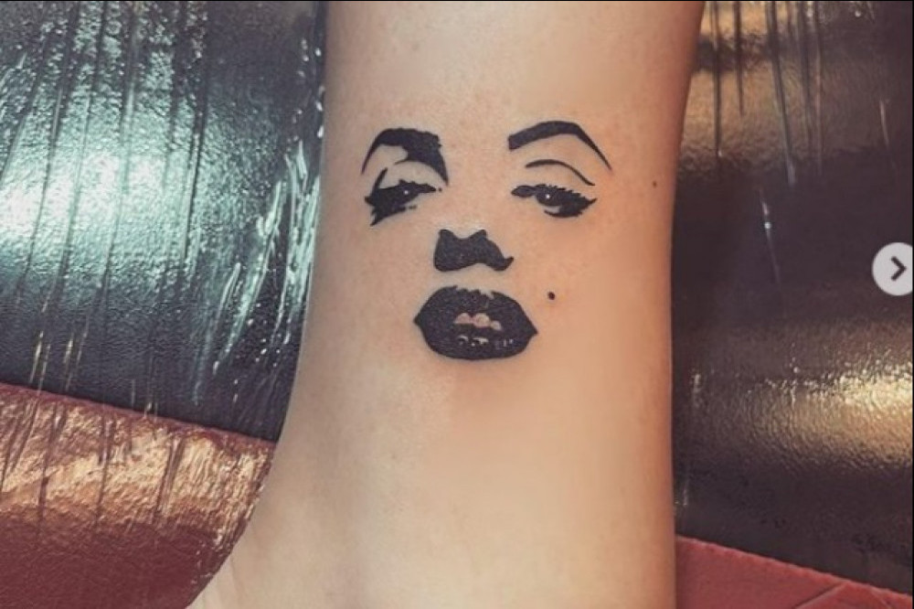 Courtney Stodden gets a Marilyn Monroe tattoo (c) Instagram/CourtneyStodden