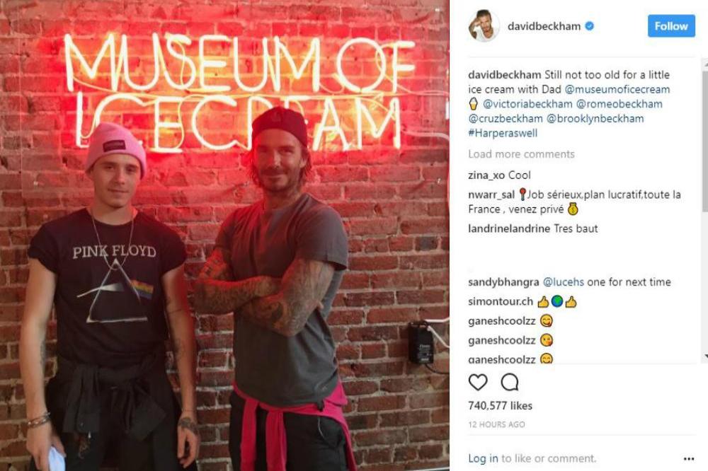 David and Brooklyn Beckham (c) David Beckham/Instagram