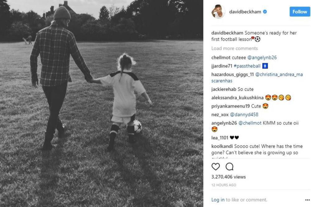 David and Harper Beckham (c) David Beckham/Instagram