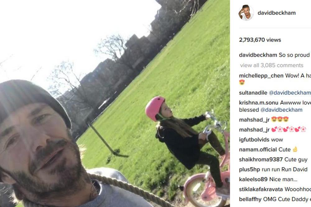 David and Harper Beckham (c) Instagram