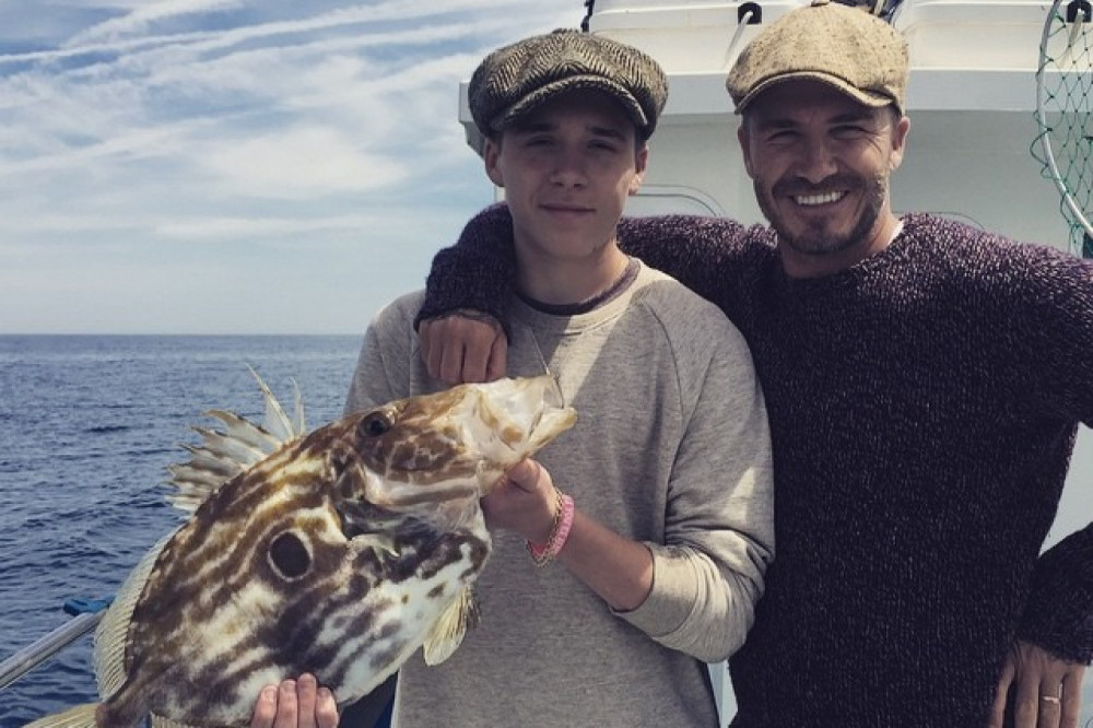 David Beckham and his son Brooklyn Beckham (c) Instagram