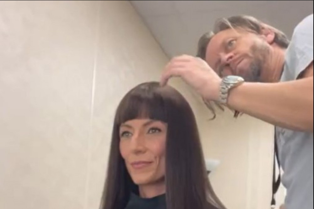 Davina McCall wore a wig on The Masked Singer (C) Michael Douglas/Instagram