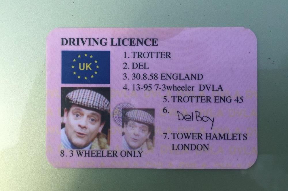 Del Boy driving licence (c) Twitter