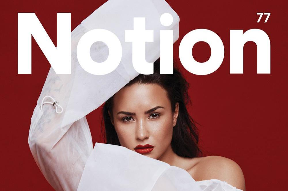 Demi Lovato on the cover of Notion magazine