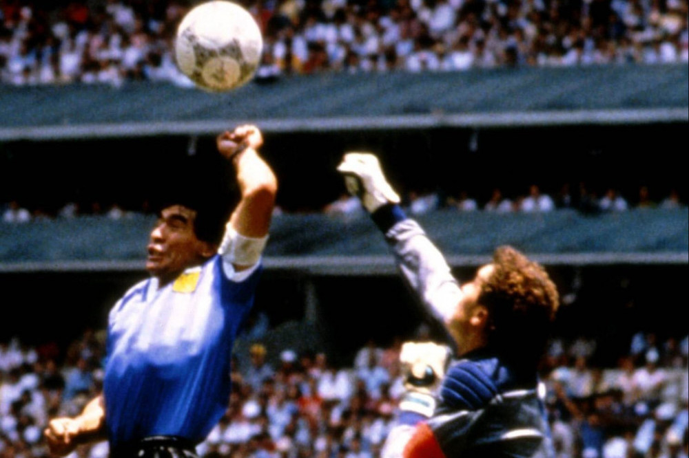 Diego Maradona's famous Hand of God goal
