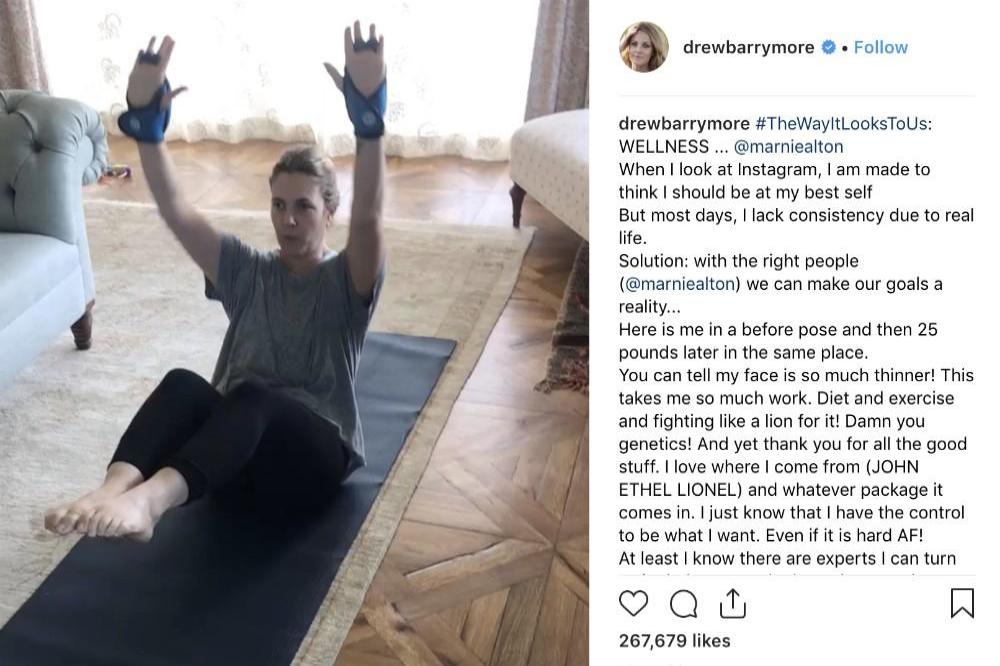Drew Barrymore's Instagram (c) post