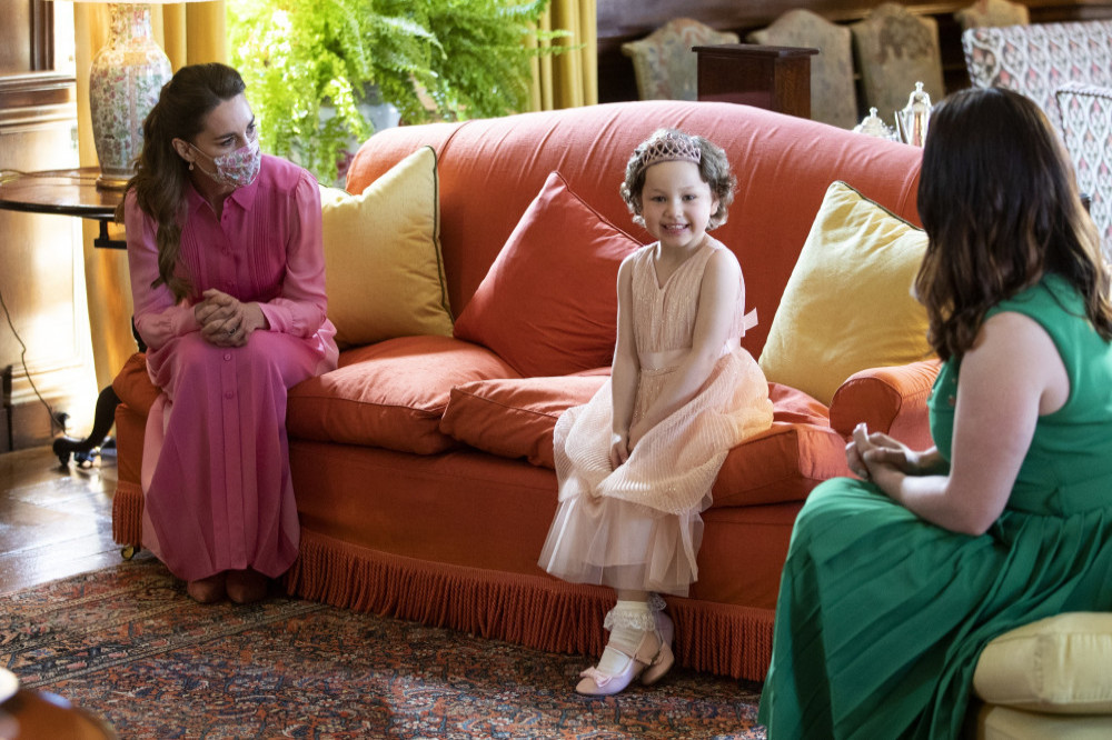The Duchess of Cambridge with Mila Sneddon