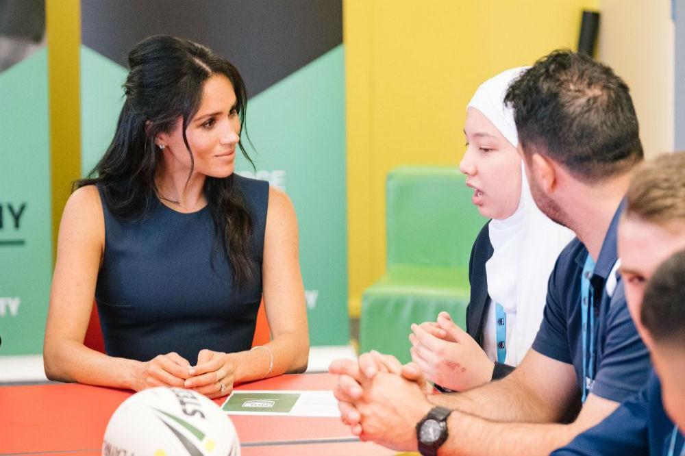 Duchess of Sussex meets students