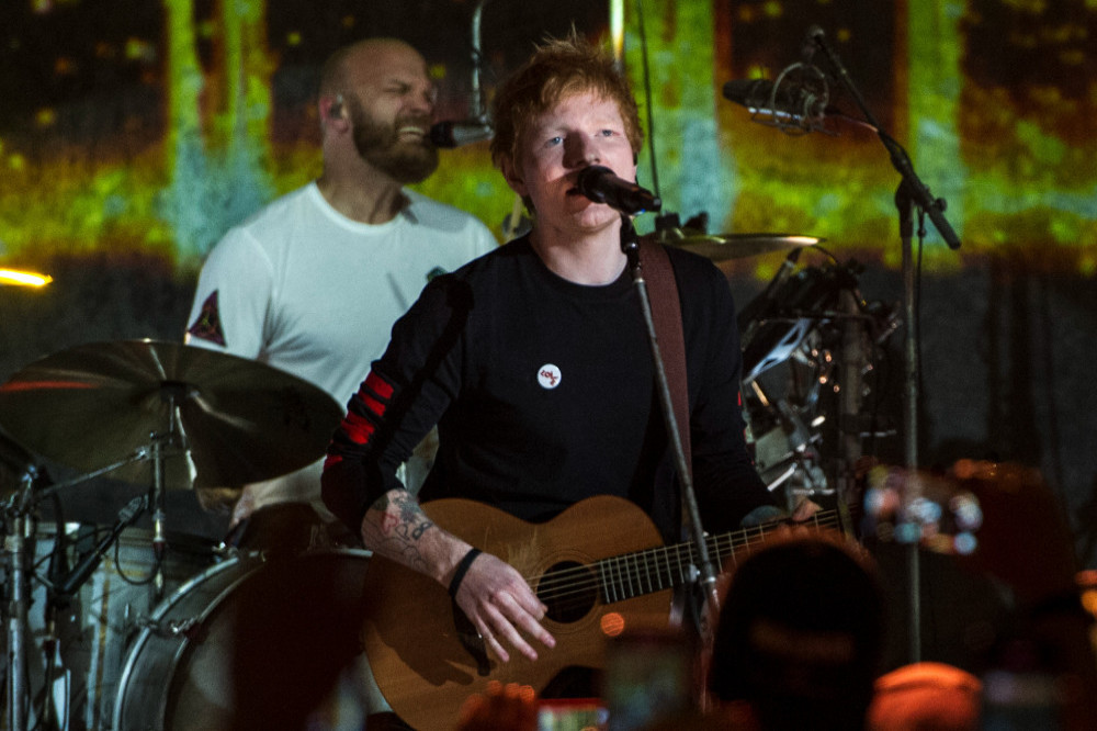 Ed Sheeran at Coldplay's gig