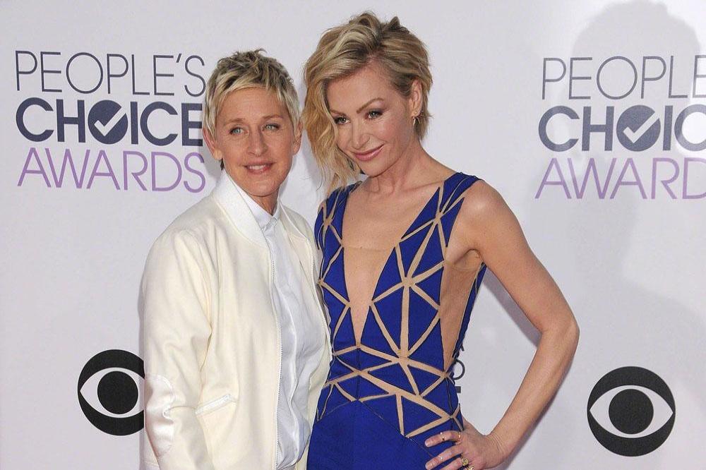 Portia de Rossi (right) with wife Ellen DeGeneres