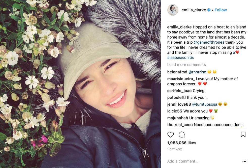 Emilia Clarke's Instagram (c) post