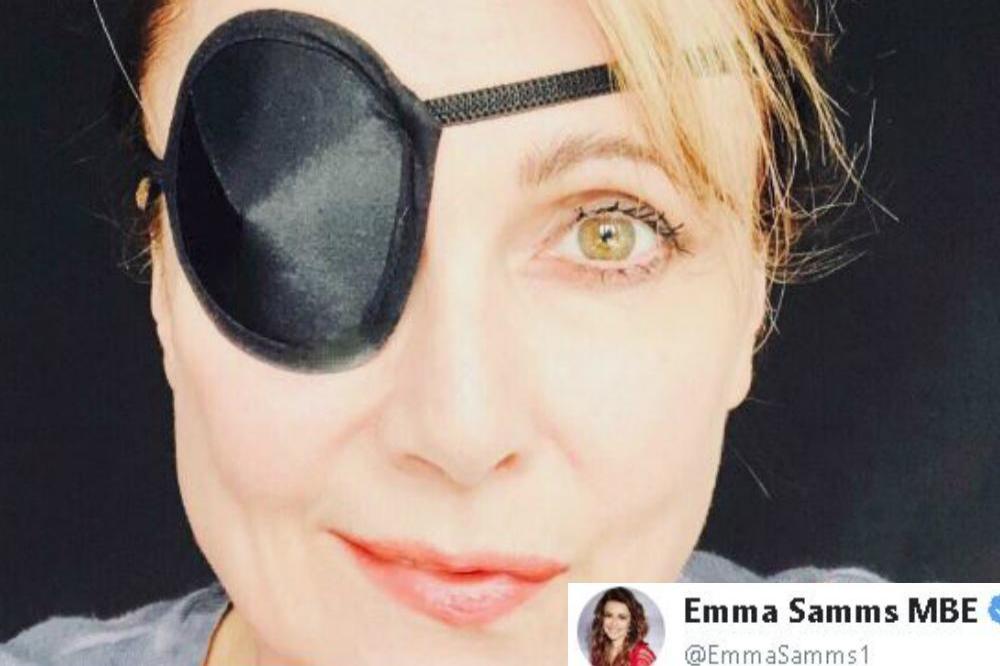 Emma Samms' Bell's palsy (c) Emma Samms/Twitter 