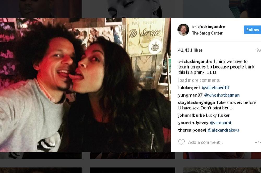 Eric Andre and Rosario Dawson (c) Instagram