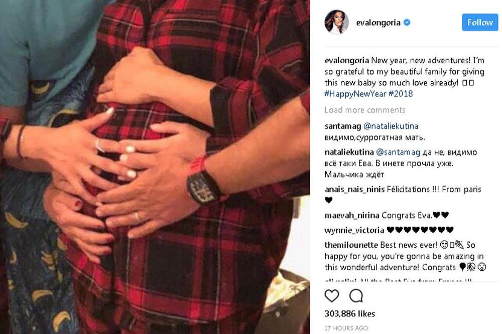 Eva Longoria's baby bump (c) Instagram