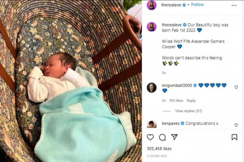 Eve's baby son  (c) Instagram