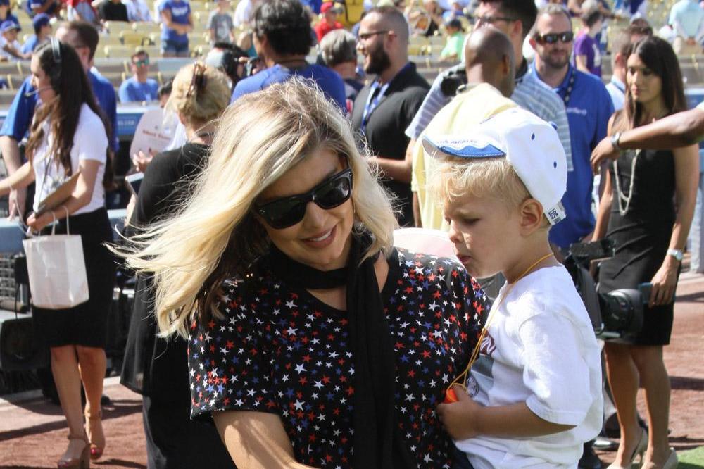 Fergie with her son Axl 