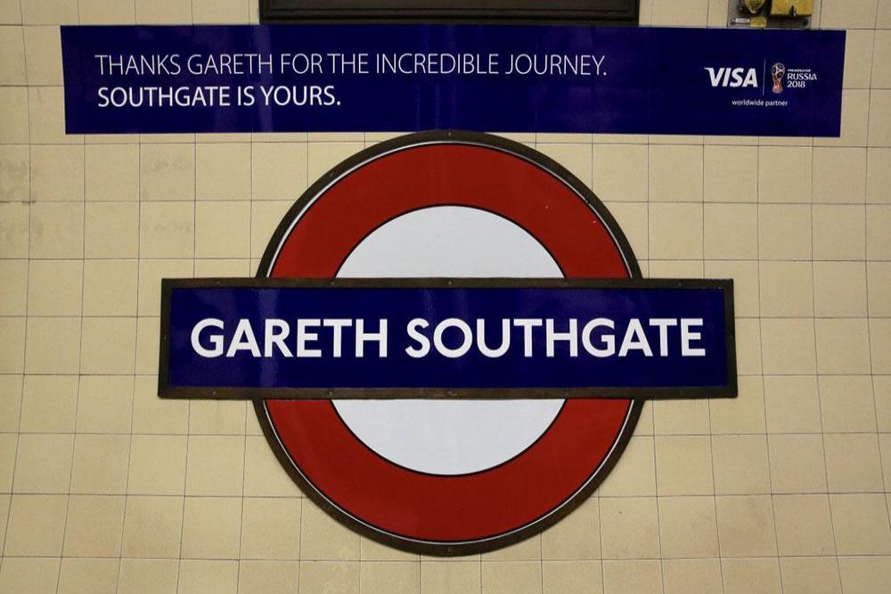 Gareth Southgate station (c) Twitter