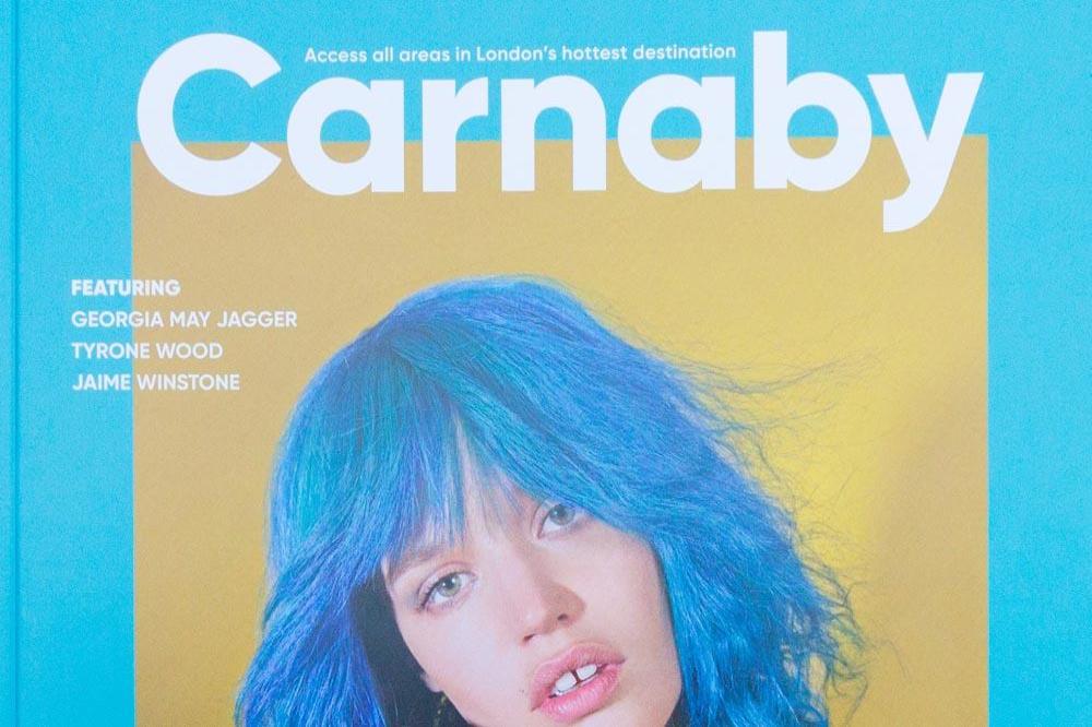 Georgia May Jagger on cover of Carnaby magazine