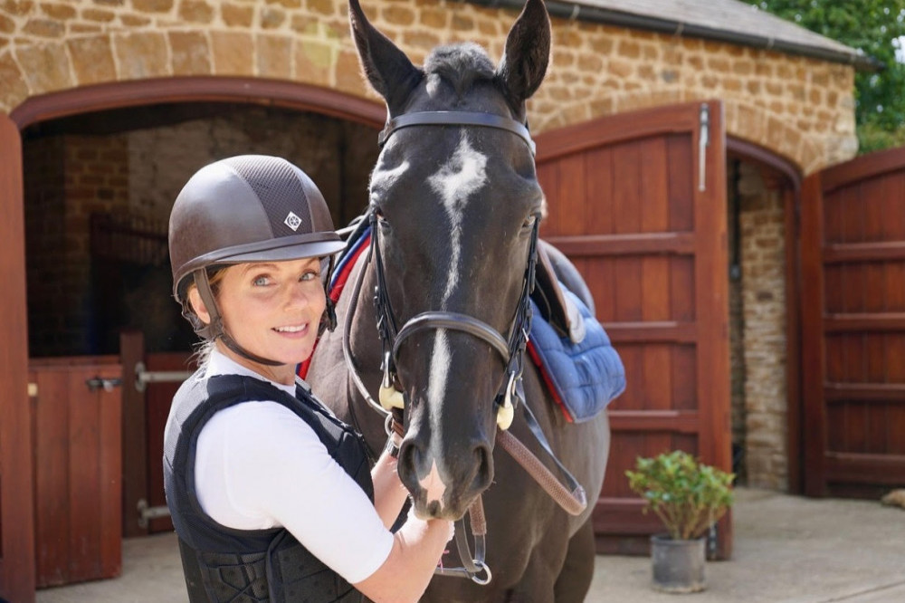 Geri Horner and her horse Beauty