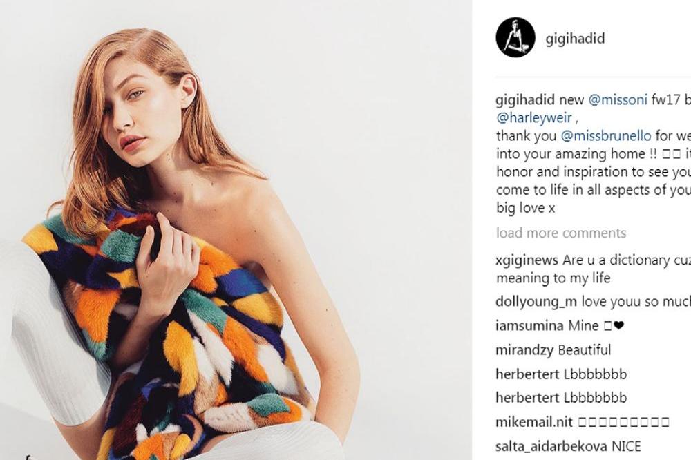 Gigi Hadid (c) Instagram