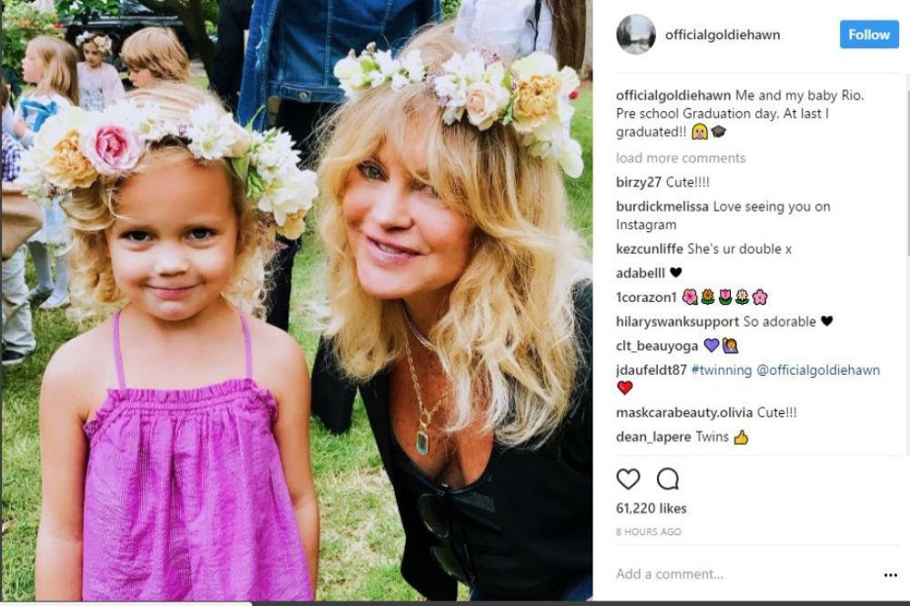 Goldie Hawn and her granddaughter (c) Instagram