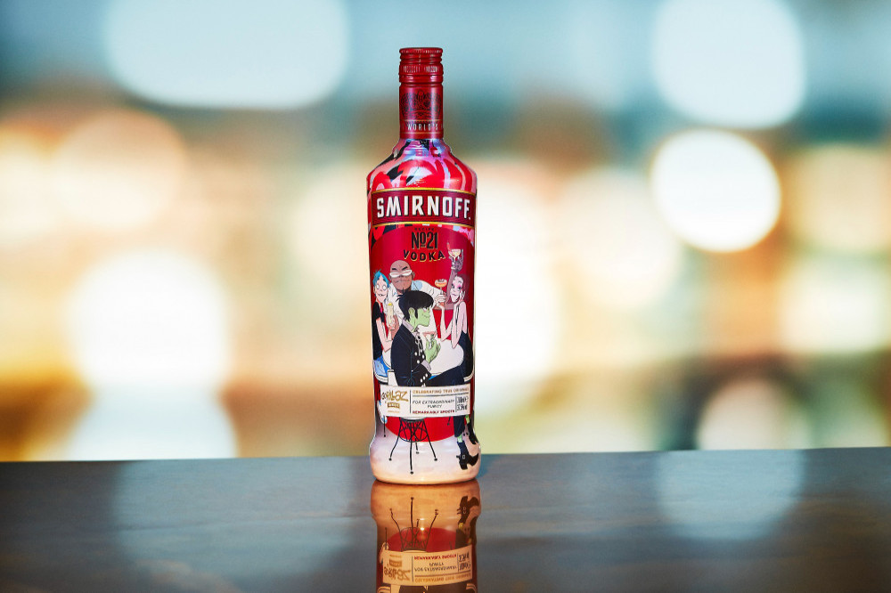 Gorillaz have launched their own vodka bottle with Smirnoff