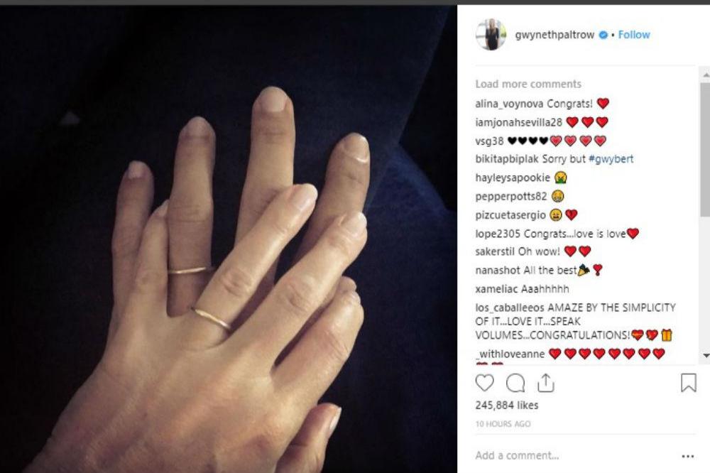 Gwyneth and Brad's rings (c) Instagram