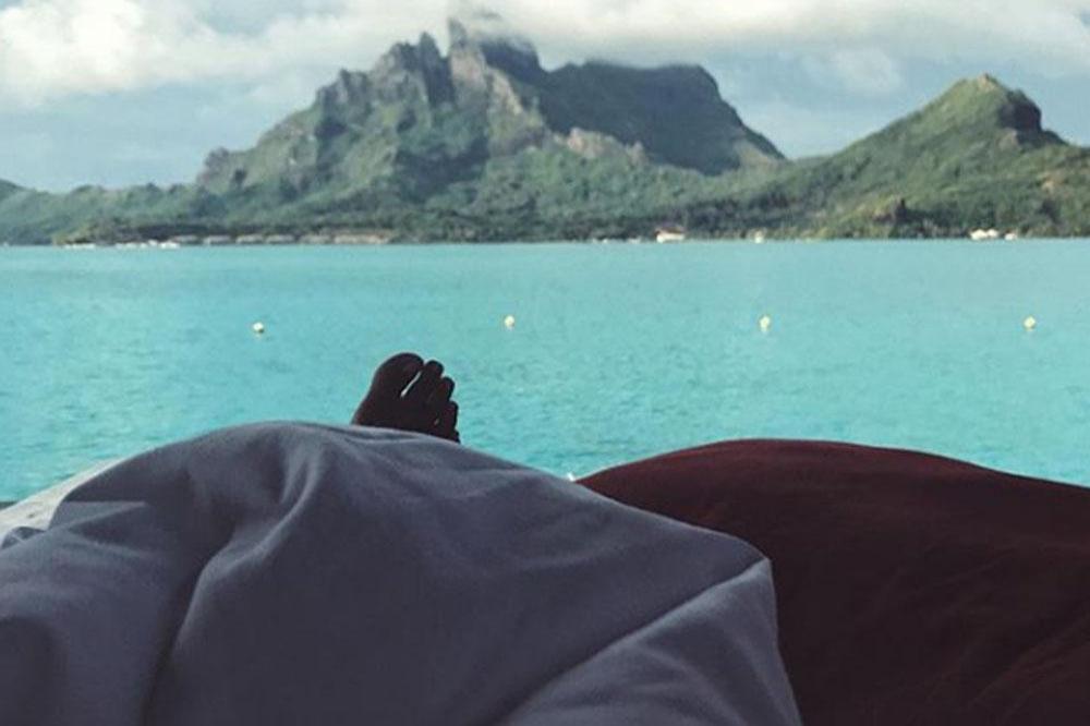 Halle Berry's Bora Bora view (c) Instagram 