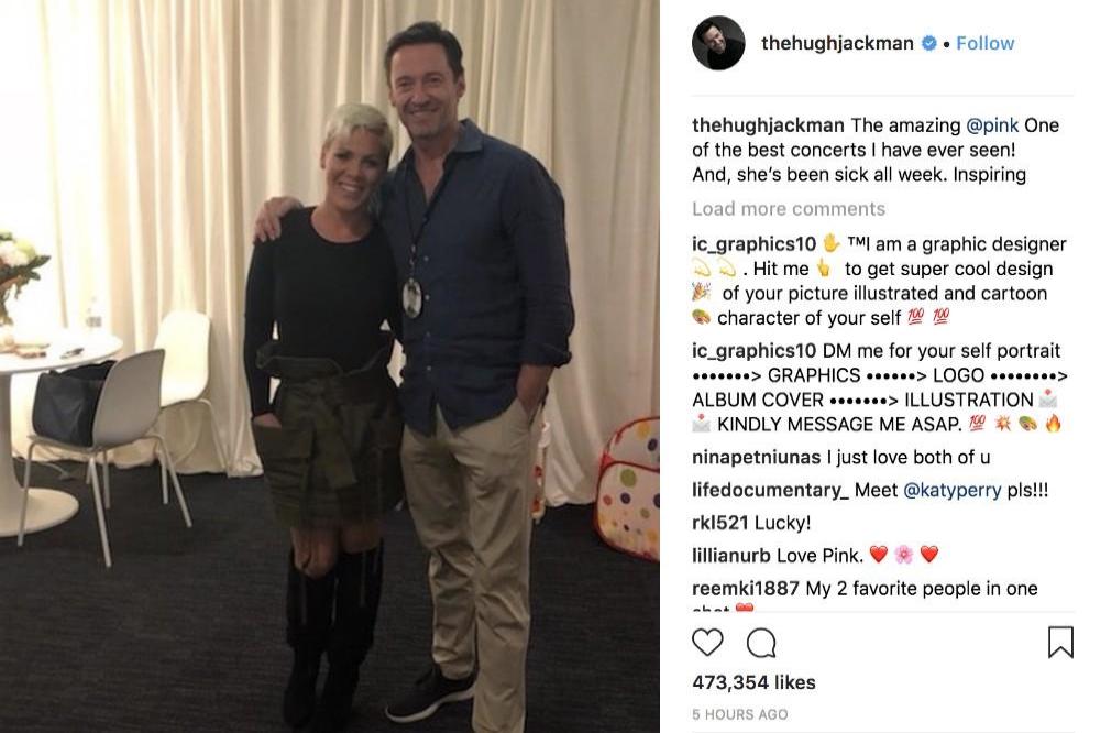 Hugh Jackman's Instagram (c) post