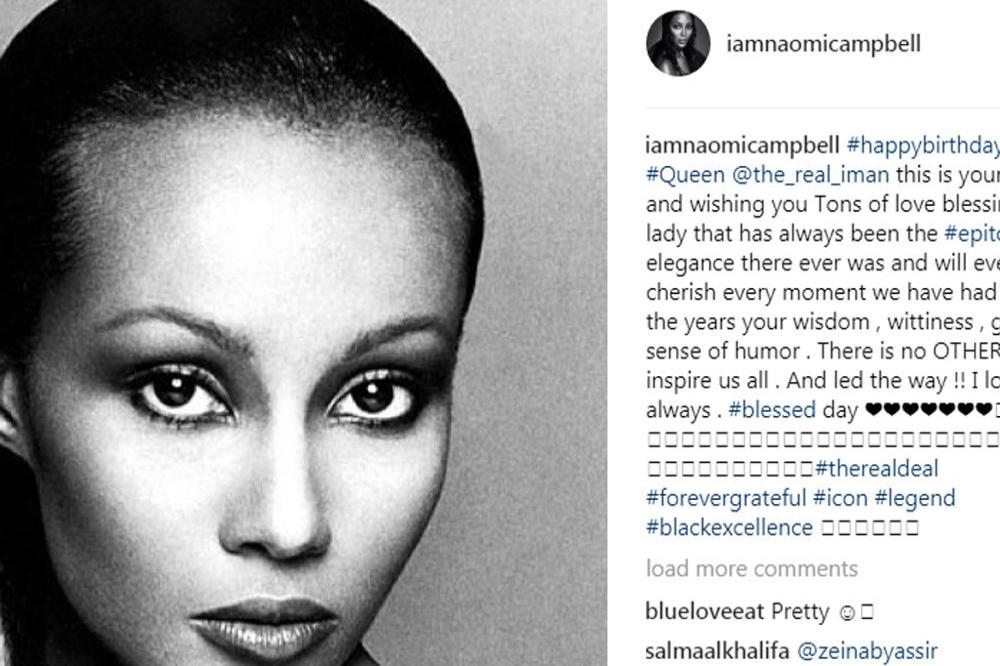 Iman (c) Naomi Campbell Instagram