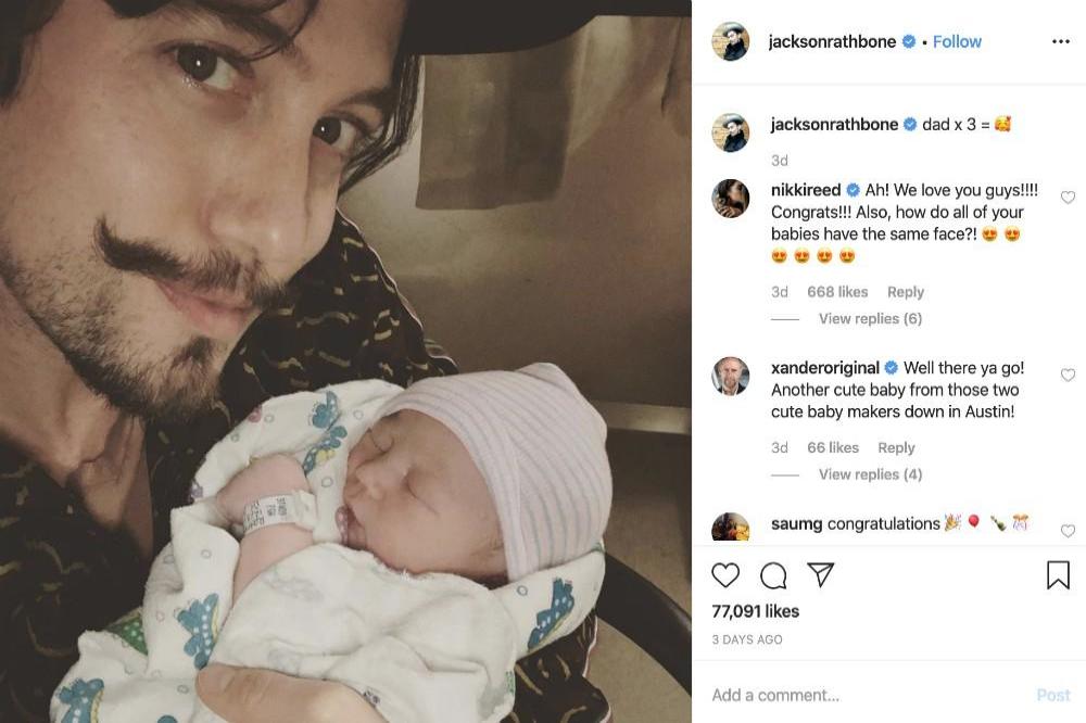 Jackson Rathbone and his son via Instagram (c)