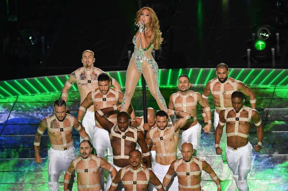 Jennifer Lopez at the Superbowl