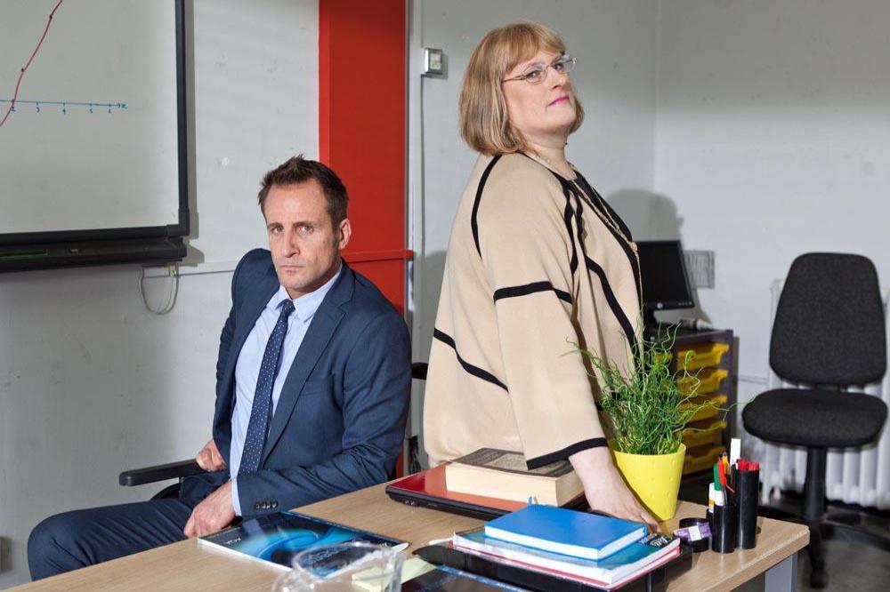 Annie Wallace as Sally (right)