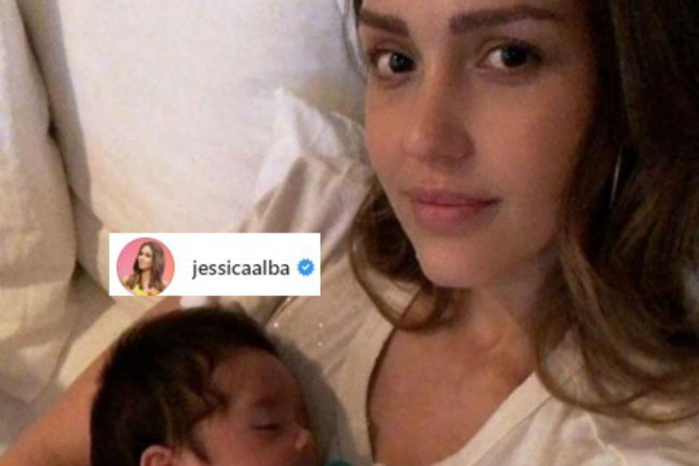 Jessica Alba and son Hayes (c) Instagram