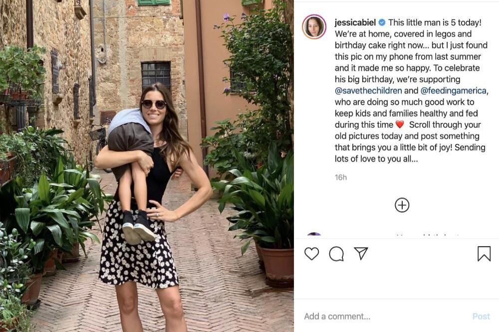 Jessica Biel's Instagram (c) post