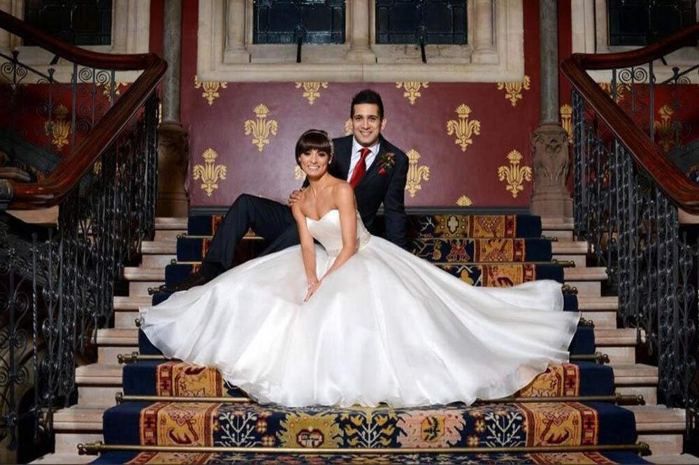 Jimi Mistry and Flavia Cacace at their wedding