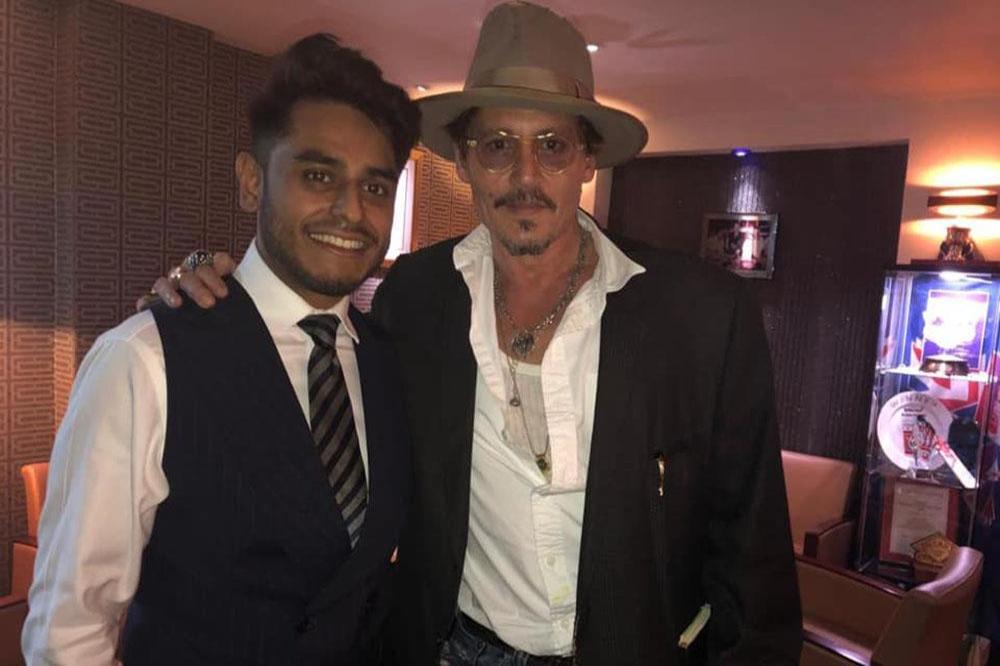 Johnny Depp at Le Raj restaurant