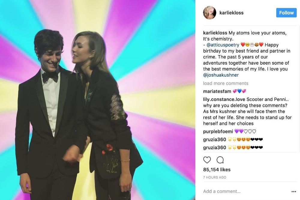 Joshua Kushner and Karlie Kloss via Instagram (c)